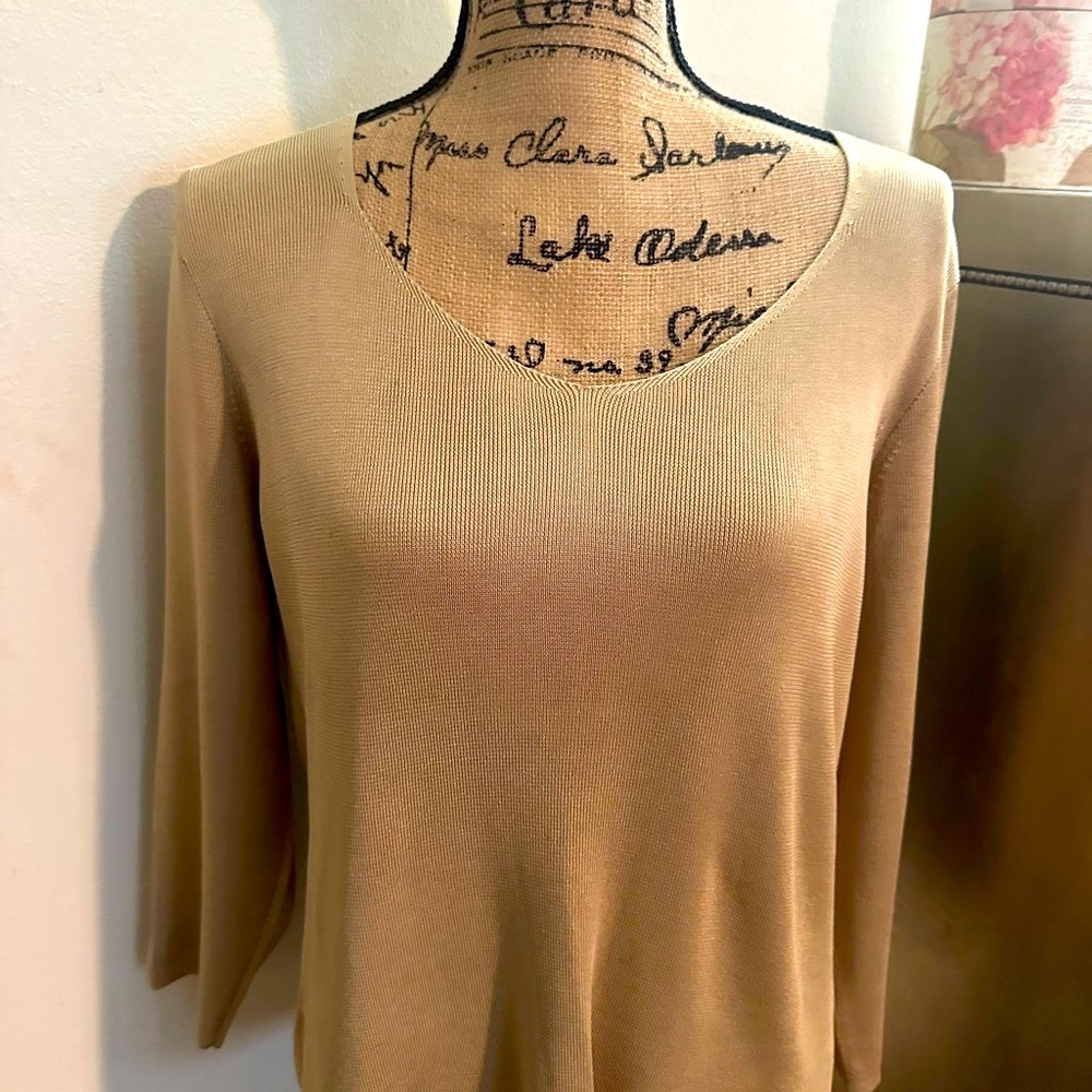 Elegant Tan Dana Buchman Women's Top